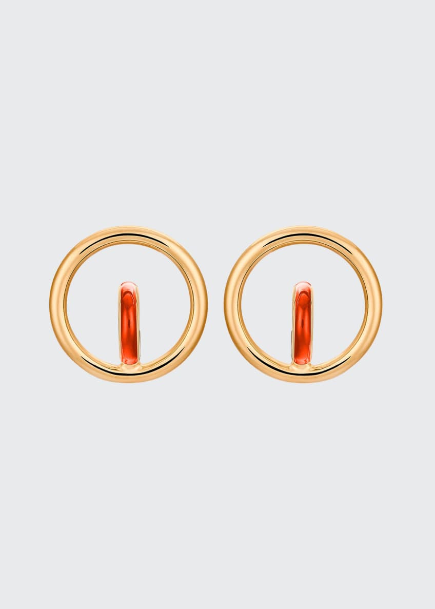 Charlotte Chesnais Saturn Blow Medium Hoop Earrings
