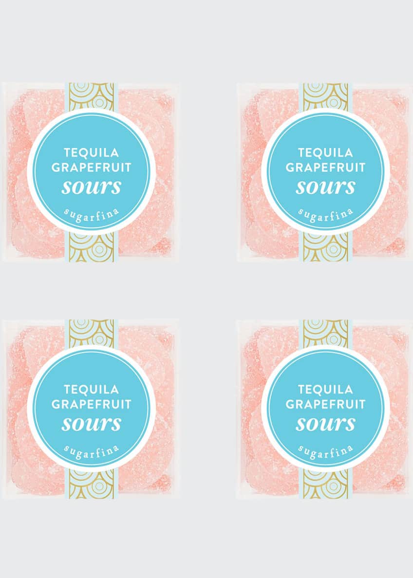 Sugarfina Tequila Grapefruit Sours, Small Cube 4piece Candy Set
