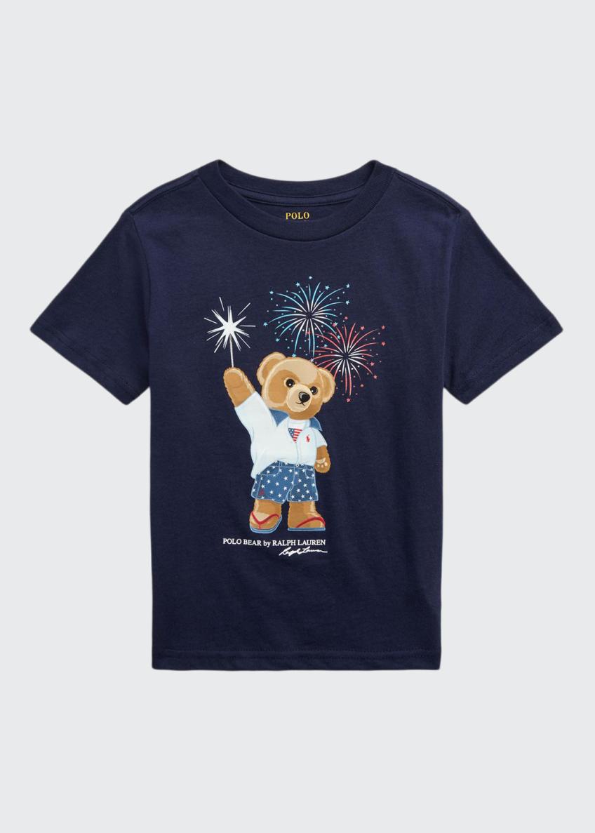 Ralph Lauren Childrenswear Boy's Summer Polo Bear Graphic Print T