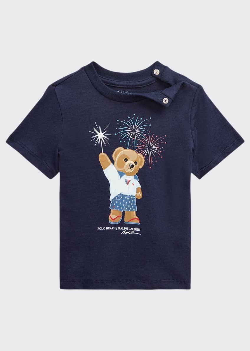 Ralph Lauren Childrenswear Boy's Summer Polo Bear Graphic Print T
