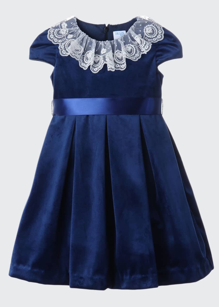 Luli & Me Girl's Floral-Lace Collar A-Line Velvet Dress, Size 2-4T and  Matching Items & Matching Items - Bergdorf Goodman