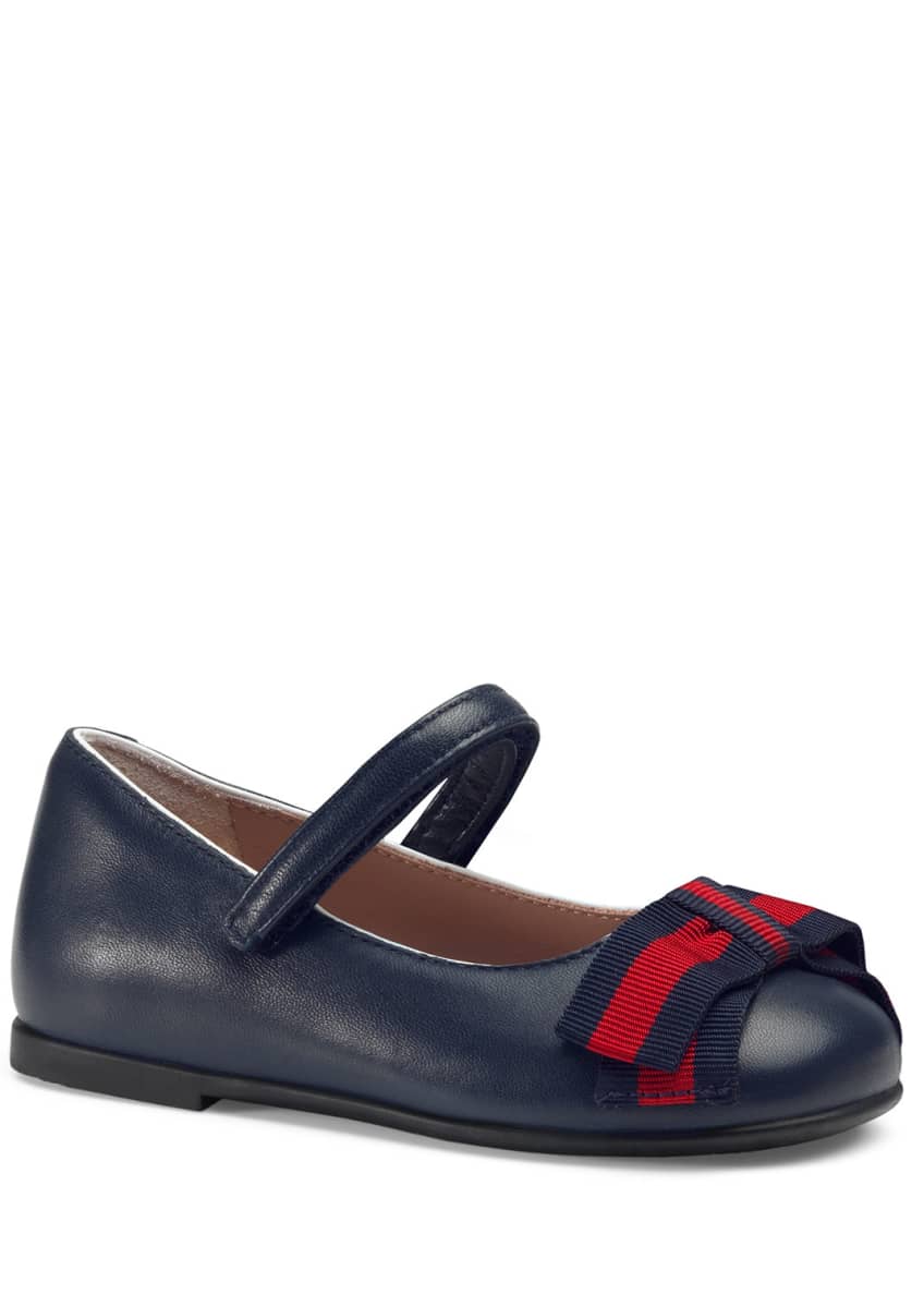Gucci Leather Ballet Flats w Web Bow Toddler Kids and Matching Items Matching Items Bergdorf Goodman