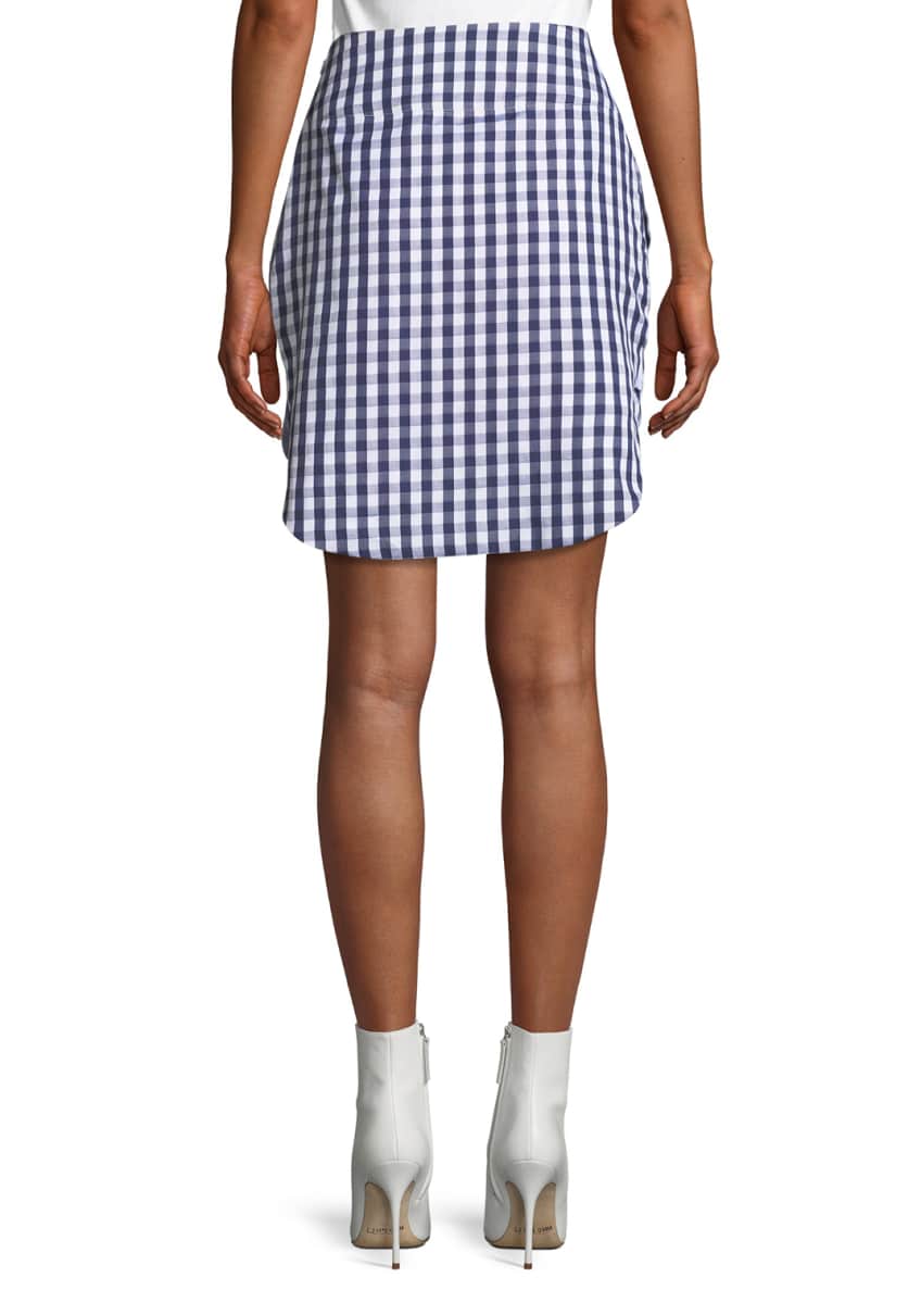 Monse Gingham High-Low Mini Skirt Image 2 of 3
