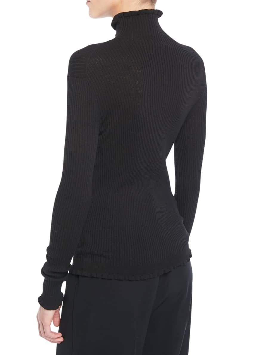 Vince Ribbed LettuceEdge Turtleneck Sweater and Matching Items