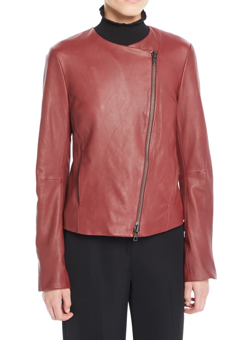 Vince Cross Front Leather Moto Jacket and Matching Items