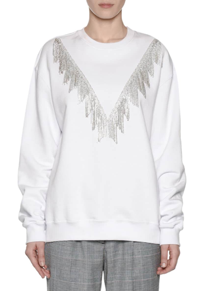Msgm fringe shop sweatshirt