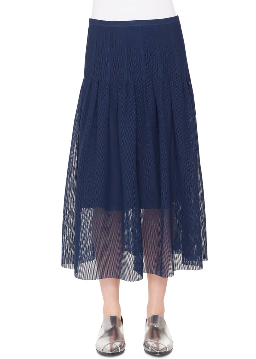Akris punto 3-D Punto Lace Midi Skirt Image 1 of 2