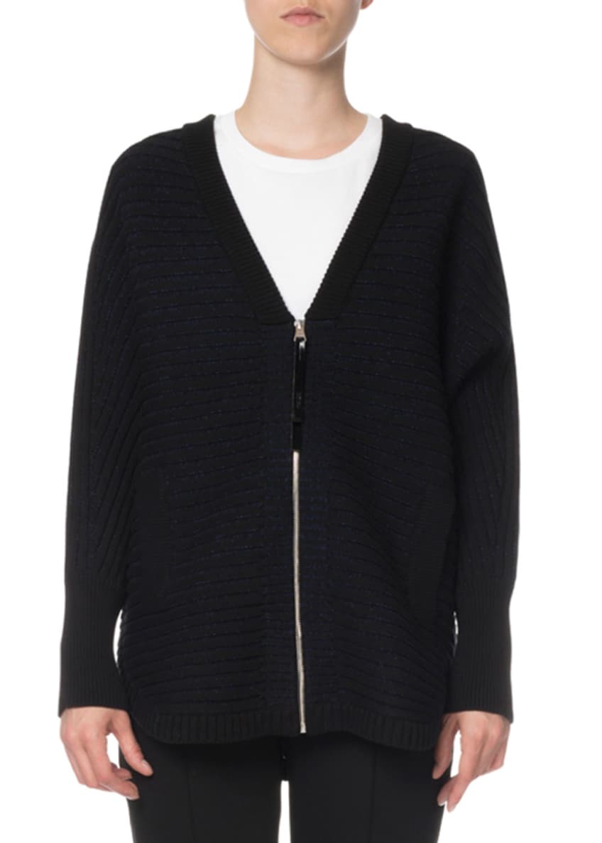 Kenzo Zip-Front Logo Jacquard Dolman-Sleeve Cardigan and Matching
