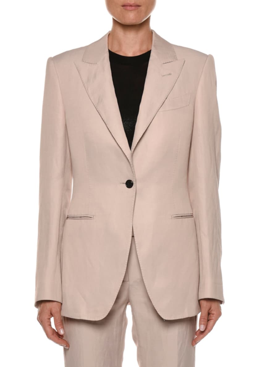 TOM FORD Peak Lapel One-Button Jacket Image 1 of 5