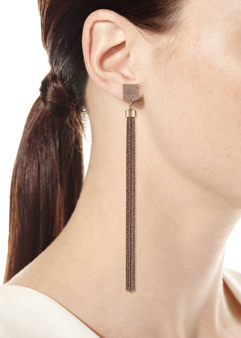 Brunello Cucinelli Monili Shoulder-Duster Earrings Image 2 of 2
