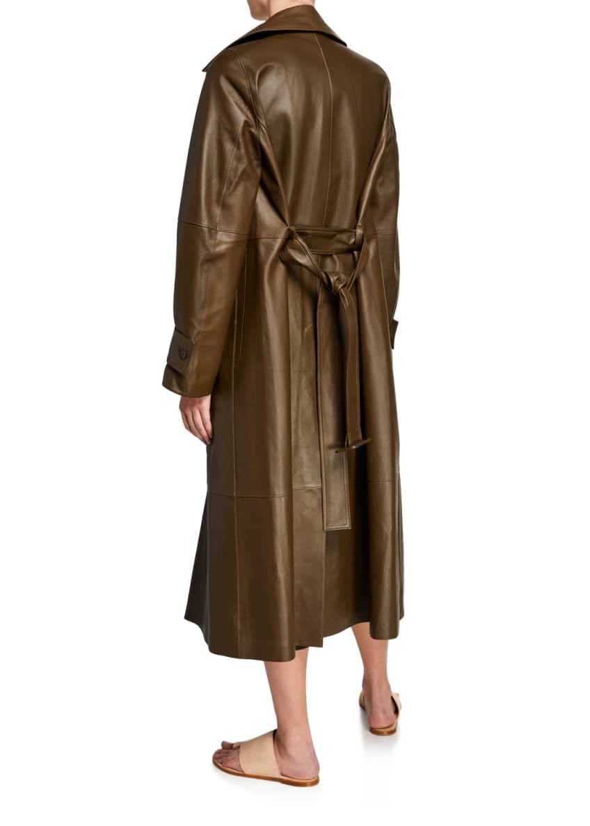 Vince Long DoubleFace Leather Trench Coat and Matching Items