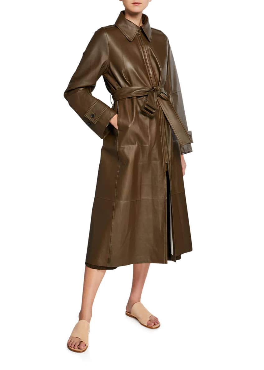 Vince leather trench discount