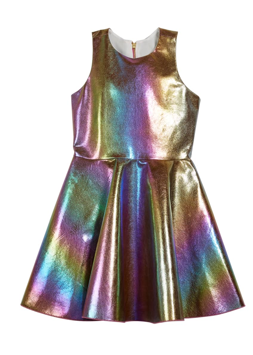 Zoe Josie Iridescent Rainbow Foil Dress, Size 4-6X Image 1 of 6