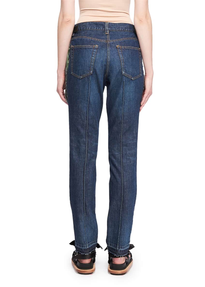 SACAI Nylon-Pocket Seamed-Leg Jeans Image 2 of 5