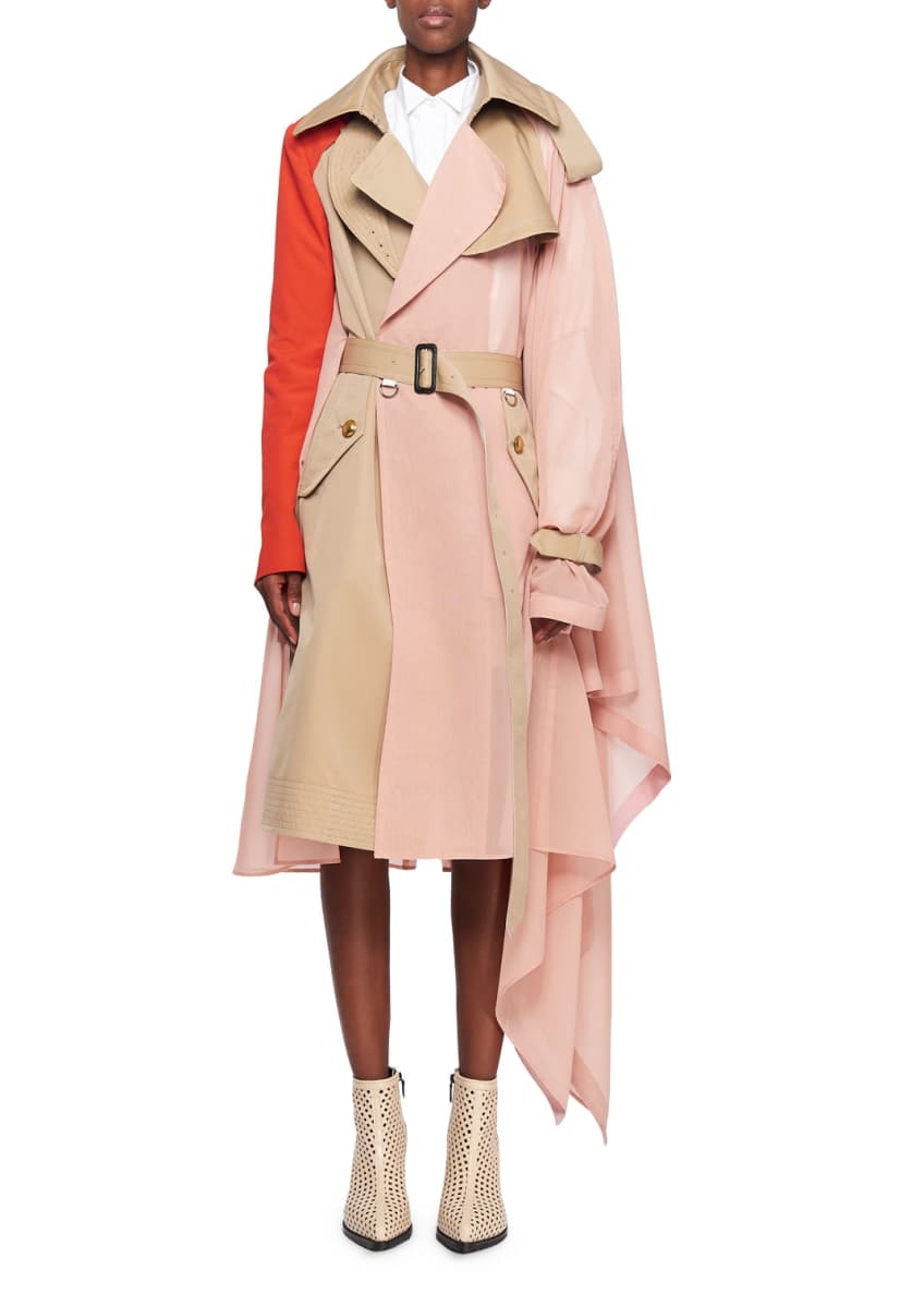 SACAI Chiffon Side Asymm Trench Co and Matching Items