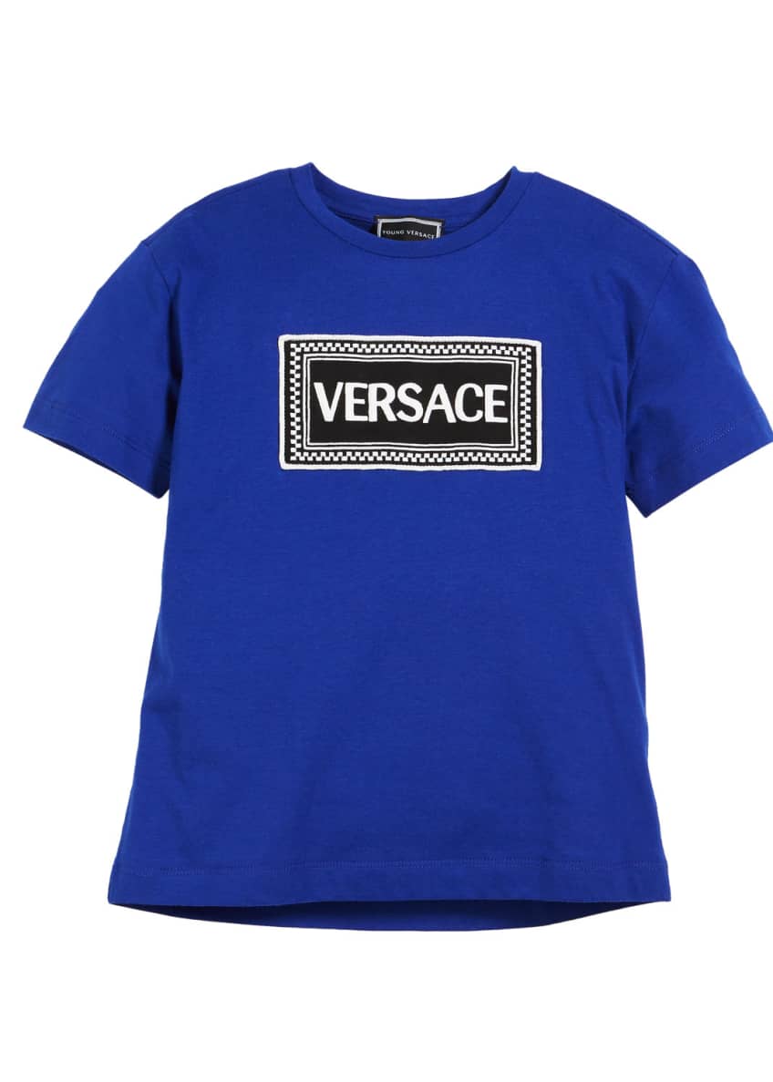 Versace Short-Sleeve Logo Tee, Size 4-6 Image 1 of 2