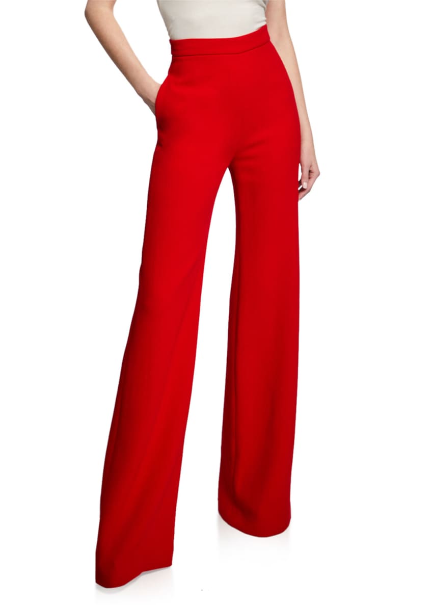 Brandon Maxwell Wide-Leg Pants with Side Pockets Image 1 of 5