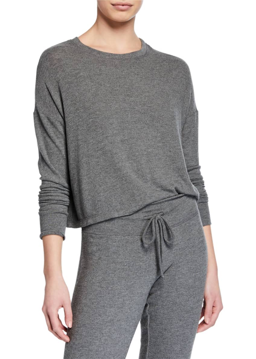 Beyond yoga brushed up cropped pullover Clearance