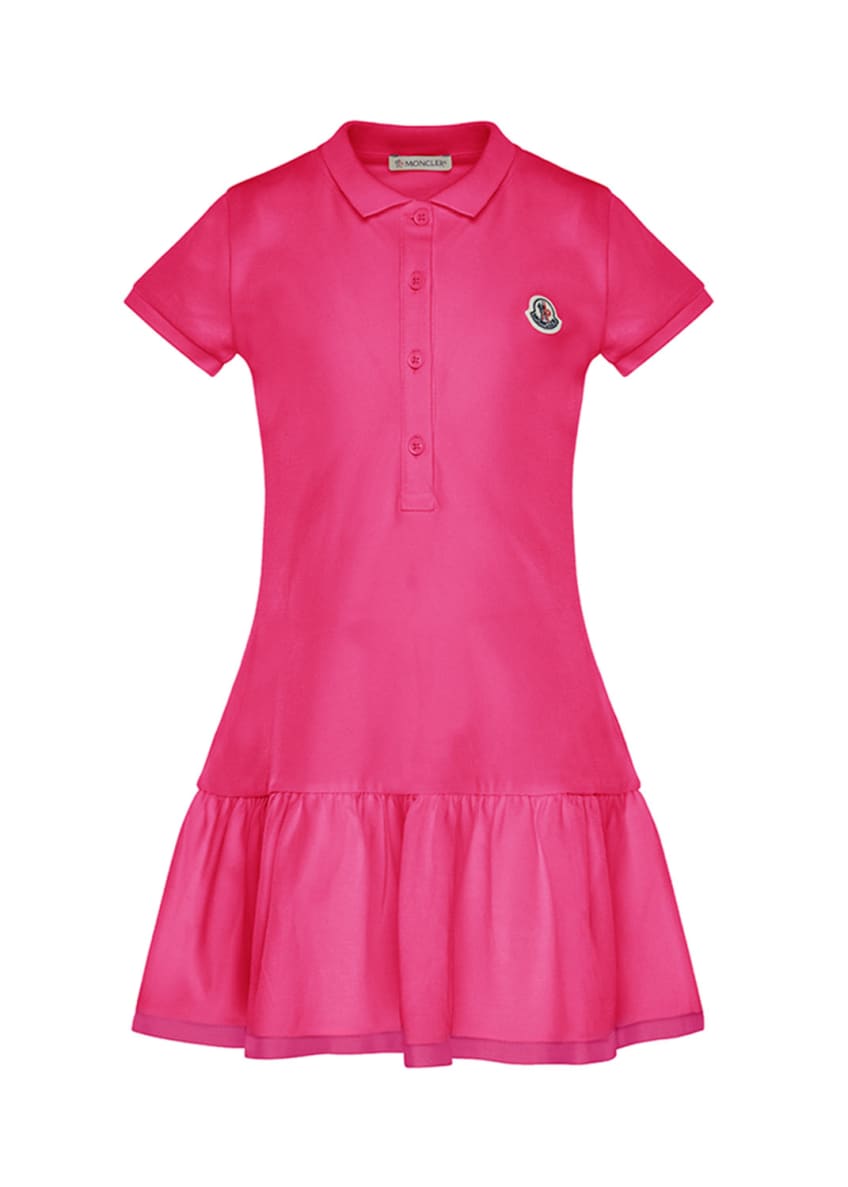 Moncler Short-Sleeve Polo Dress, Size 8-14