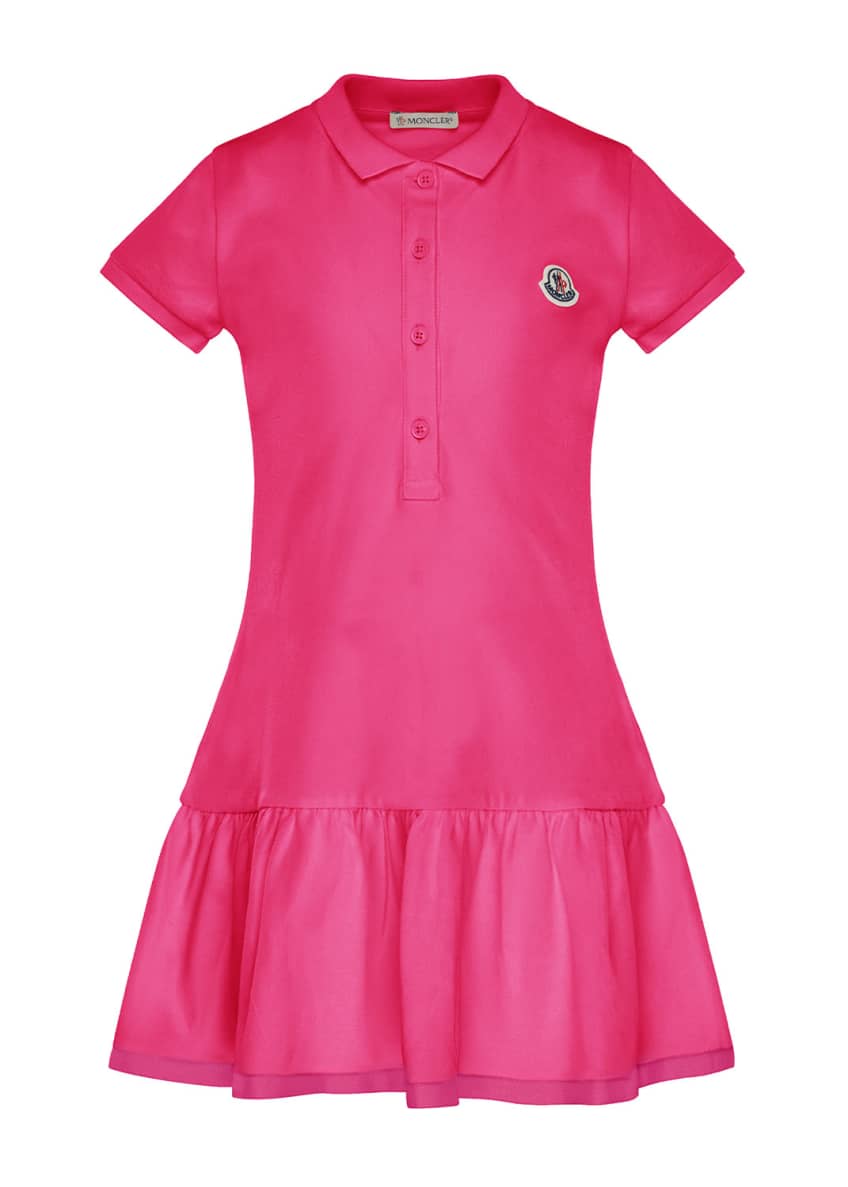 Moncler Short-Sleeve Polo Dress, Size 4-6 Image 1 of 3