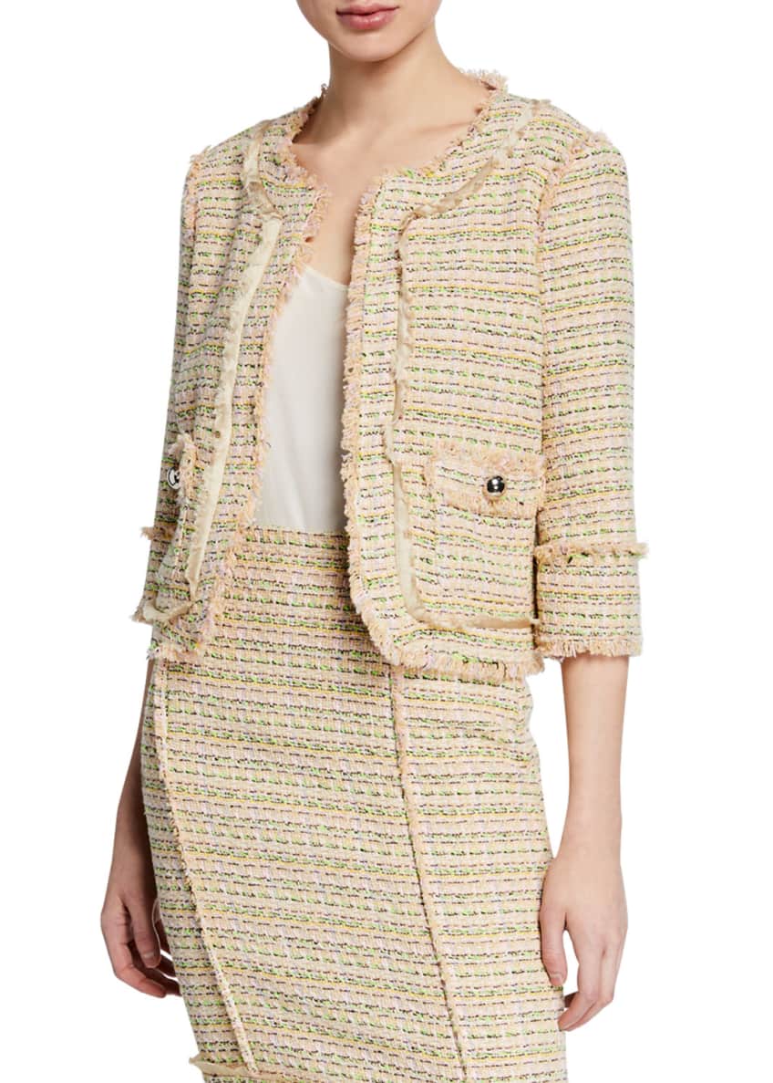 PINKO Isidora 3 4 Sleeve Boucle Jacket and Matching Items