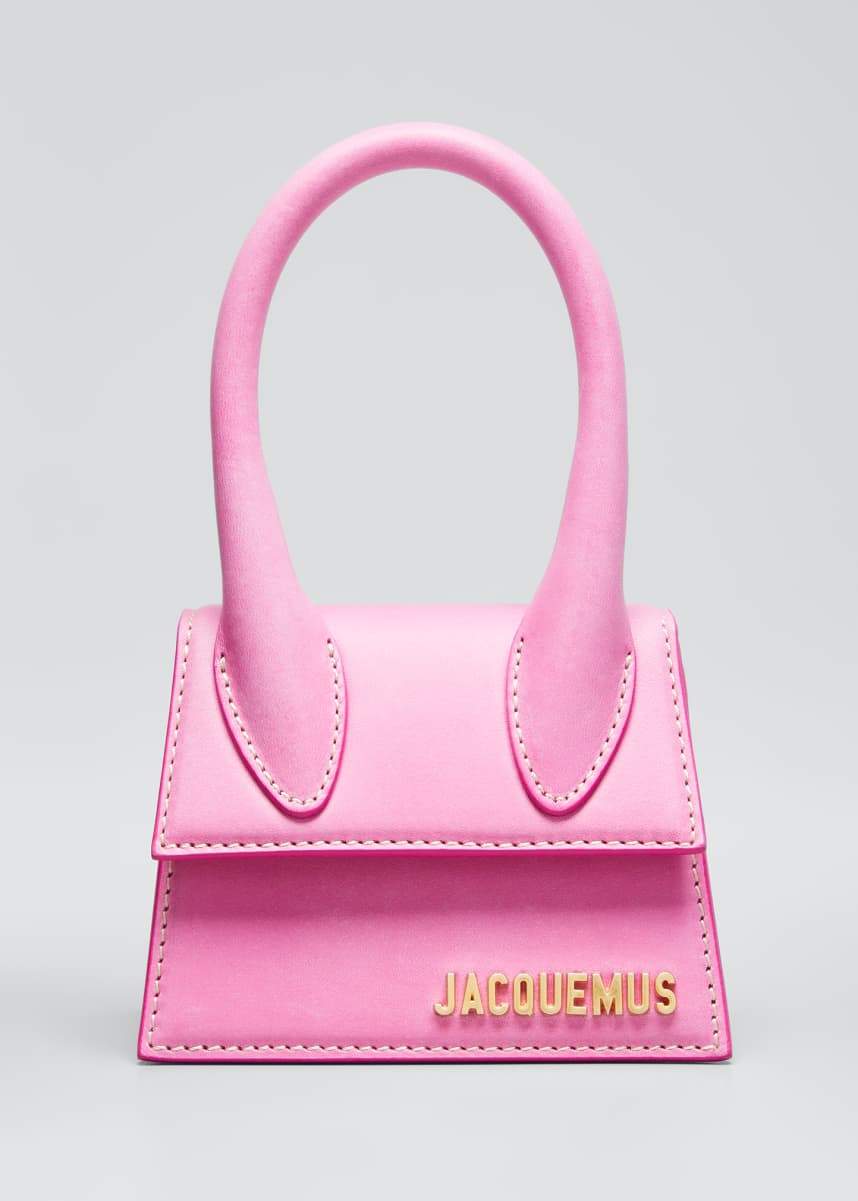 Jacquemus Le Chiquito Leather Top-Handle Bag, Pink
