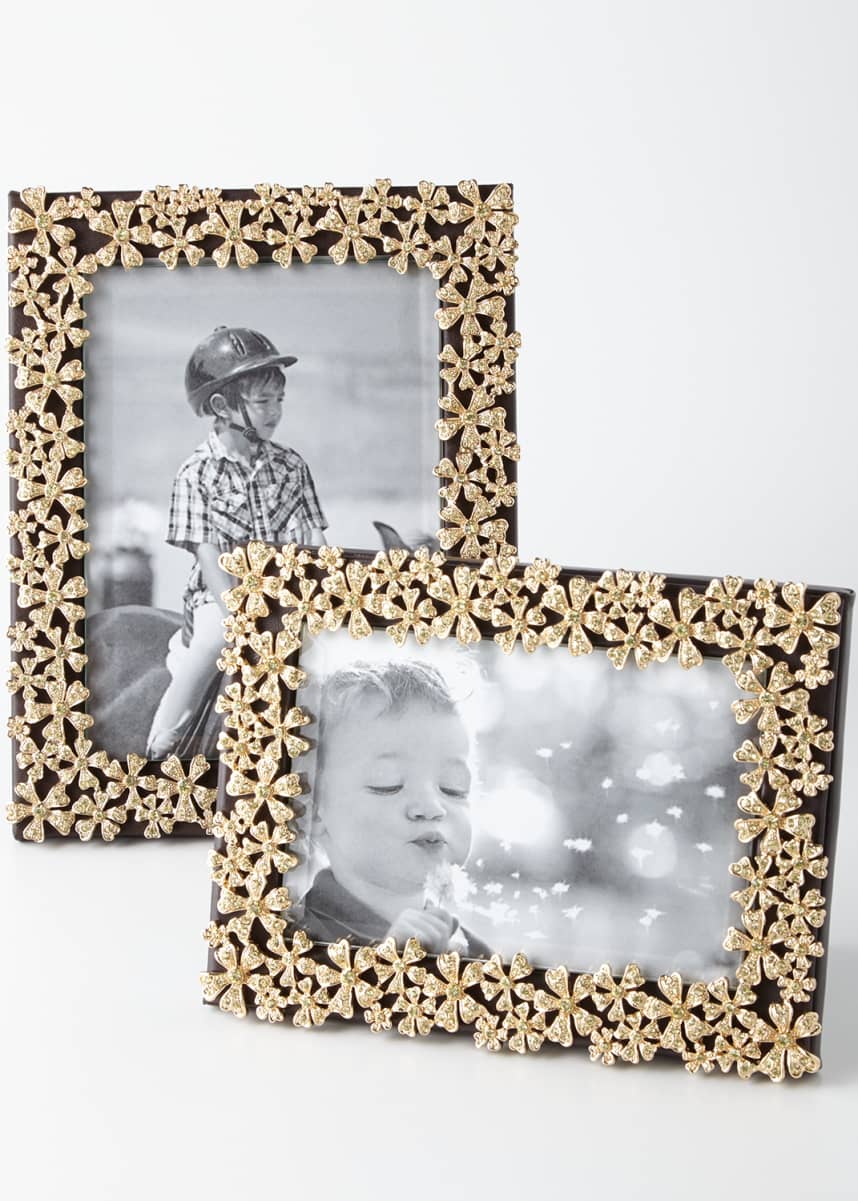 L'Objet Gold Garland 5" x 7" Picture Frame