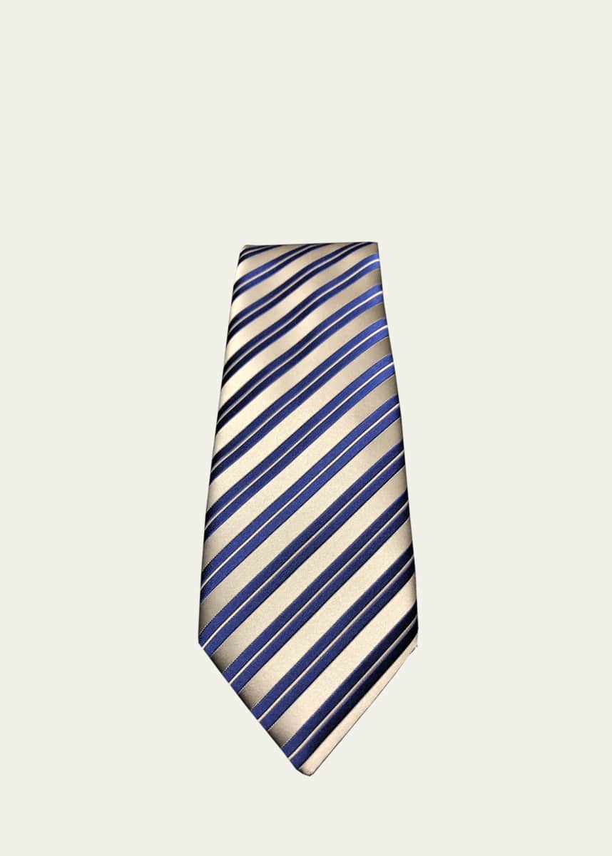 Charvet Men's Striped Silk Tie