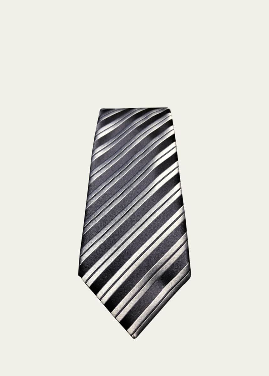 Charvet Men's Striped Silk Tie