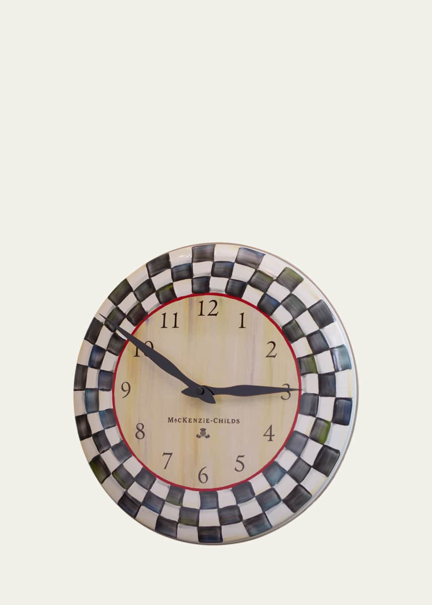 MacKenzie-Childs Courtly Check Enamel Clock