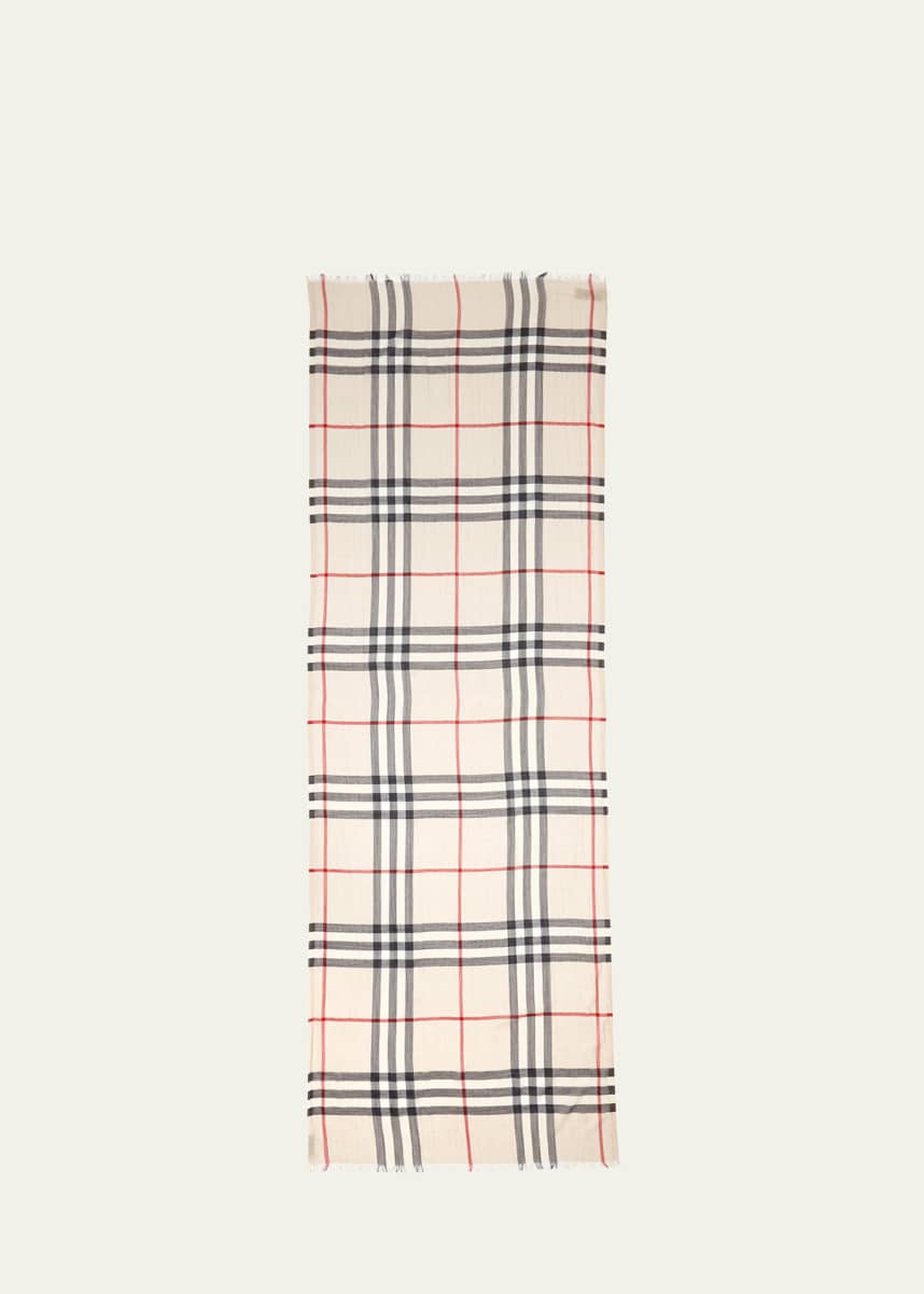 Burberry Giant Check Gauze Scarf