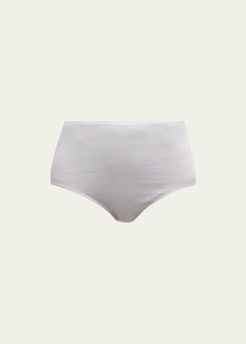Hanro Cotton Seamless Satin-Trim Briefs