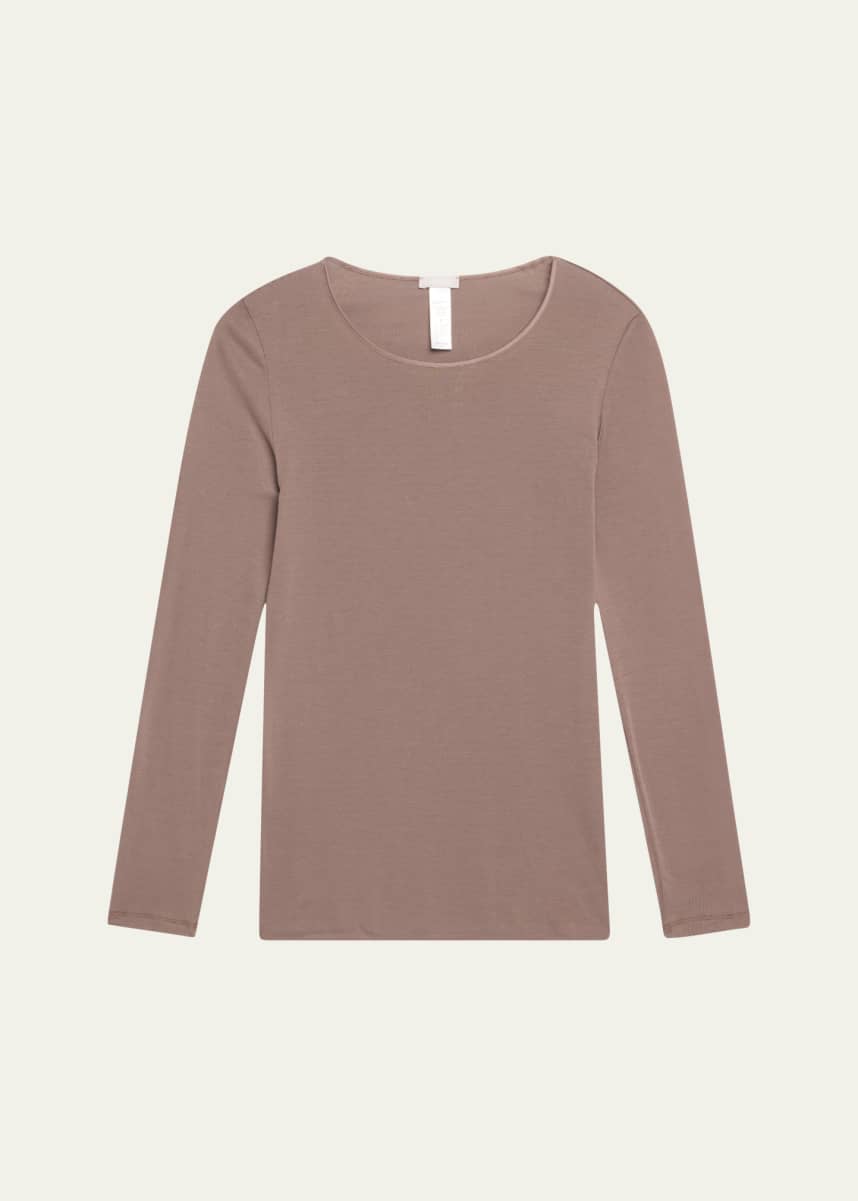 Hanro Cotton Seamless Long-Sleeve Top