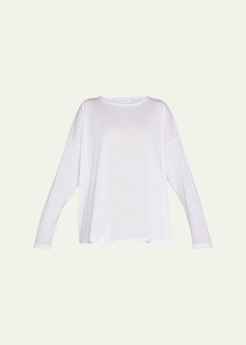 Eskandar Long-Sleeve Scoop-Neck Lightweight T-Shirt