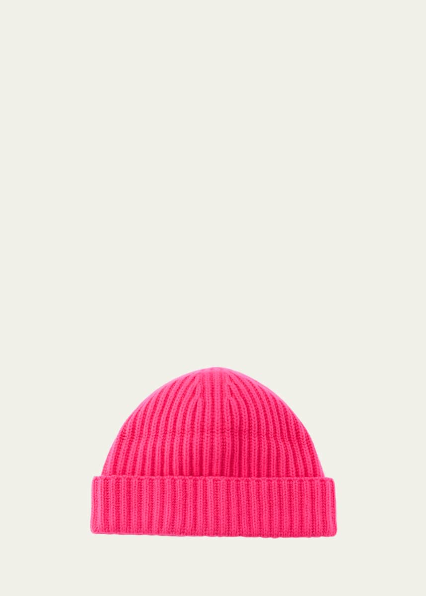 Bergdorf Goodman Men's Rib-Knit Cashmere Beanie Hat
