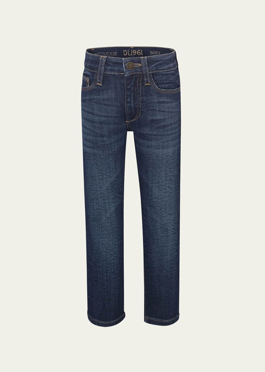 DL1961 Boy's Brady Straight Leg Dark Rinse Jeans, Size 8-14