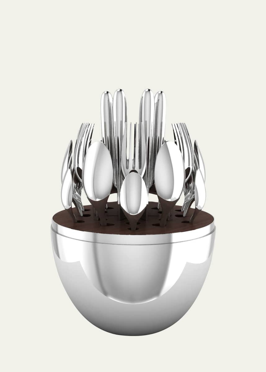 Christofle 24-Piece Mood Silver-Plated Flatware Service