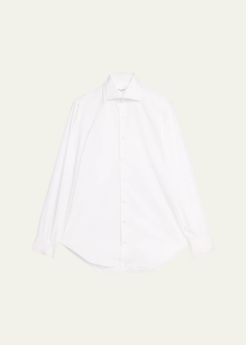 Cesare Attolini Men's Solid Cotton Sport Shirt