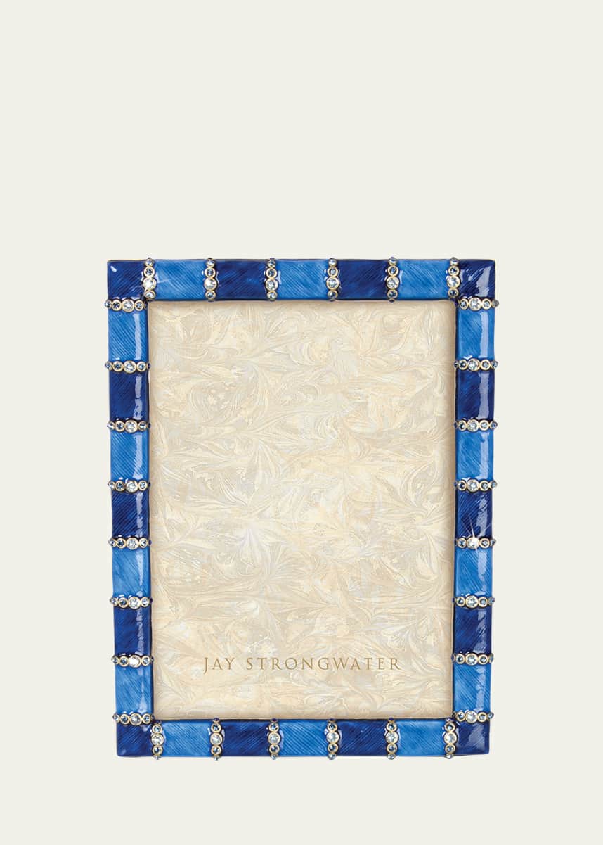 Jay Strongwater Pierce Striped 5" x 7" Picture Frame