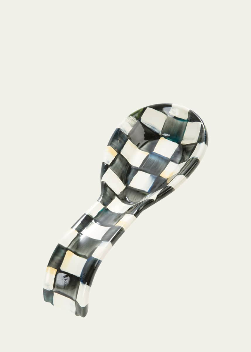 MacKenzie-Childs Courtly Check Enamel Spoon Rest