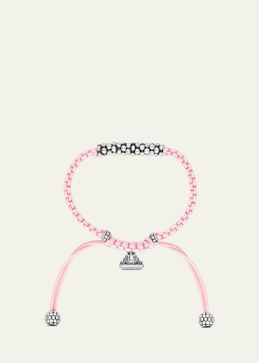 Lagos Kinder Sterling-Silver Macrame Bracelet, Pink