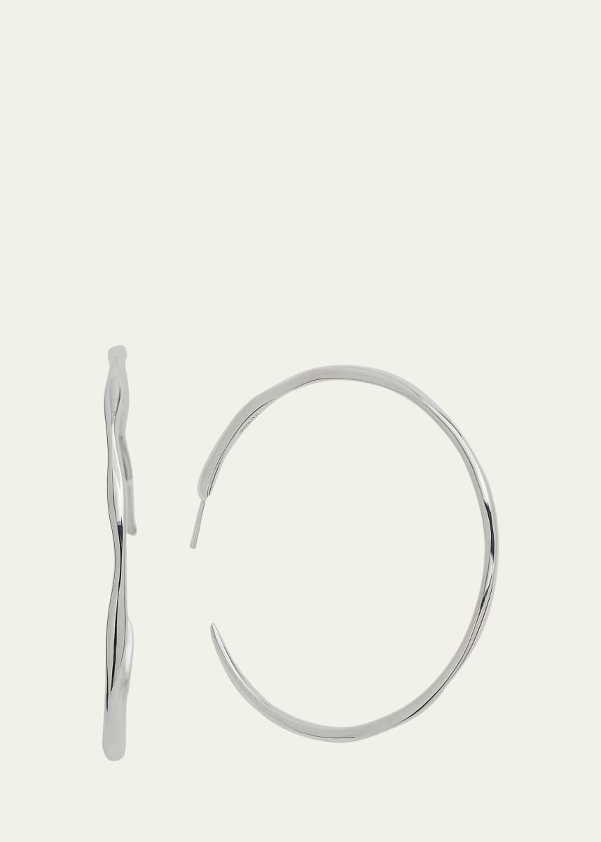Ippolita Large Squiggle Hoop Earrings in Sterling Silver