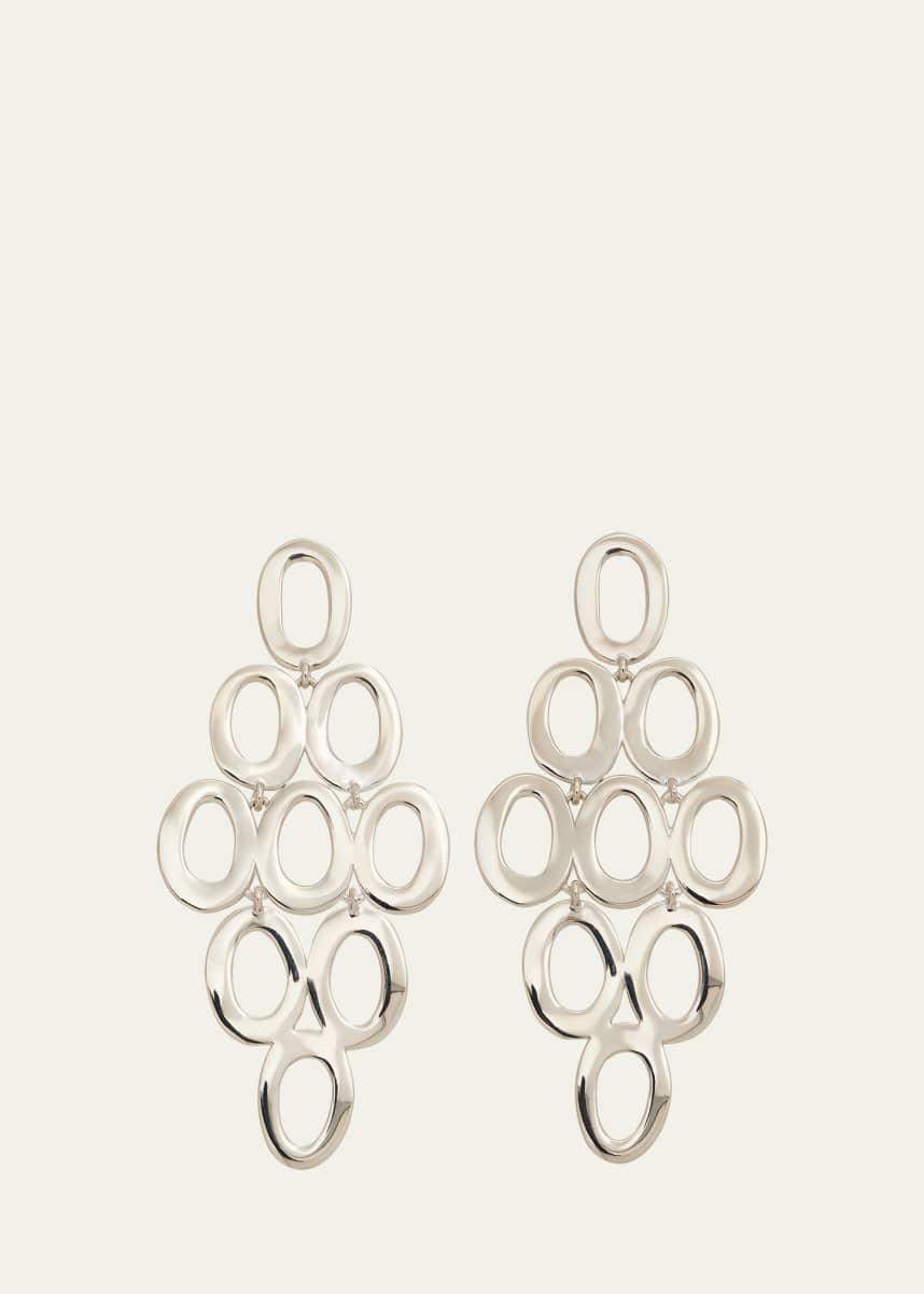Ippolita Open Oval Cascade Earrings in Sterling Silver