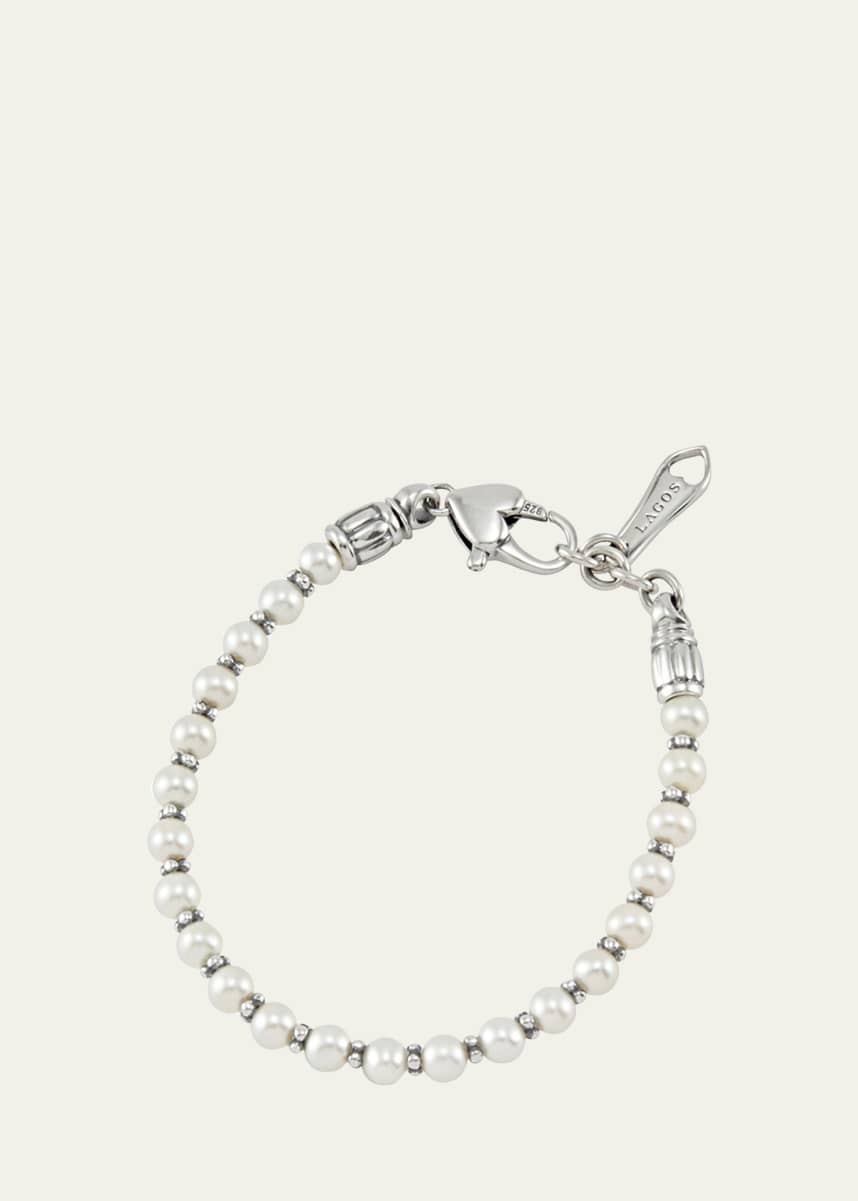 Lagos Kinder Sterling Silver Pearl Bracelet