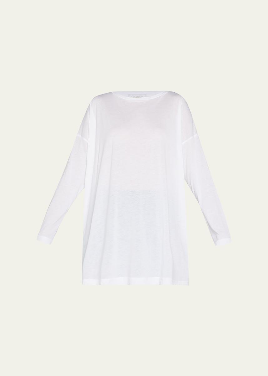 Haut En Soie 100% Eskandar Taille (1) - Couleur Jaune Soleil - Neuf Avec étiquettes - Col Montant