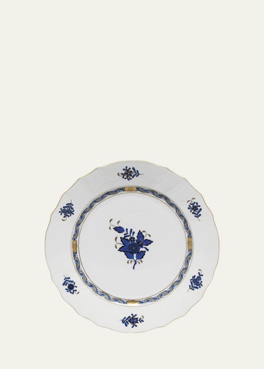 Herend Chinese Bouquet Black Sapphire Dinner Plate