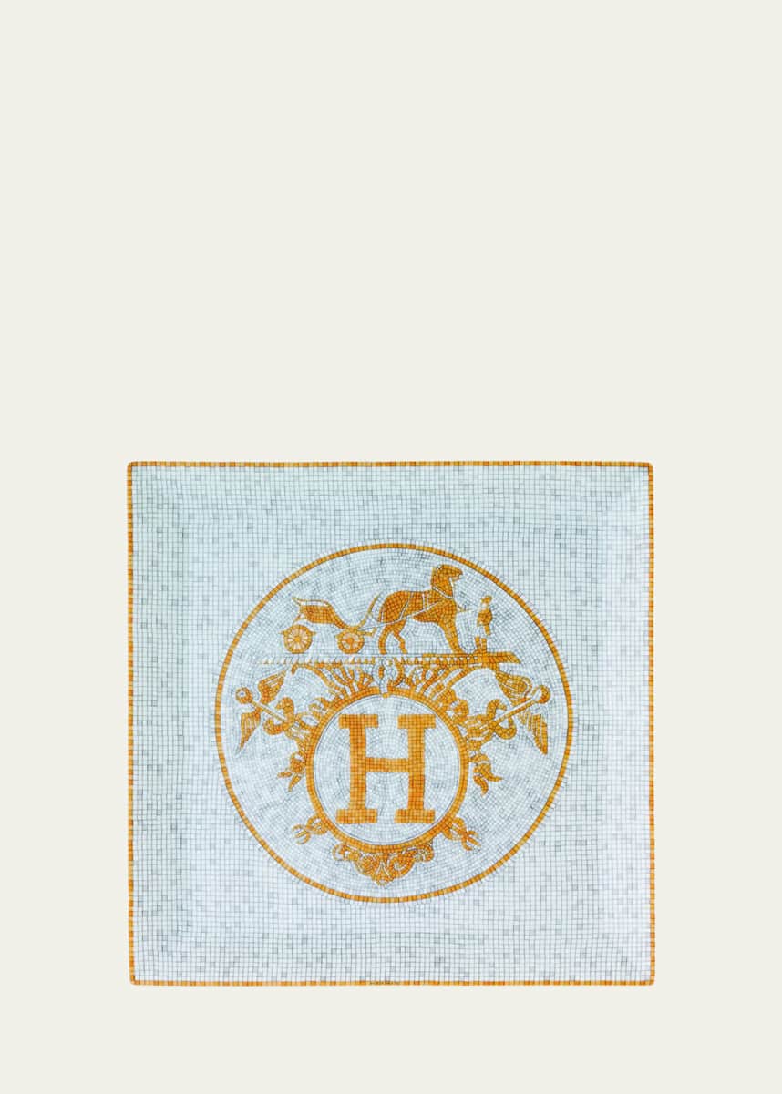 Hermes Mosaique au 24 Gold Square Plate #5