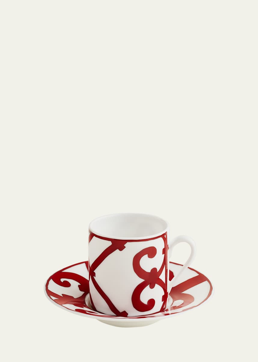 Hermes Balcon du Guadalquivir Coffee Cup & Saucer, 3.2 oz.