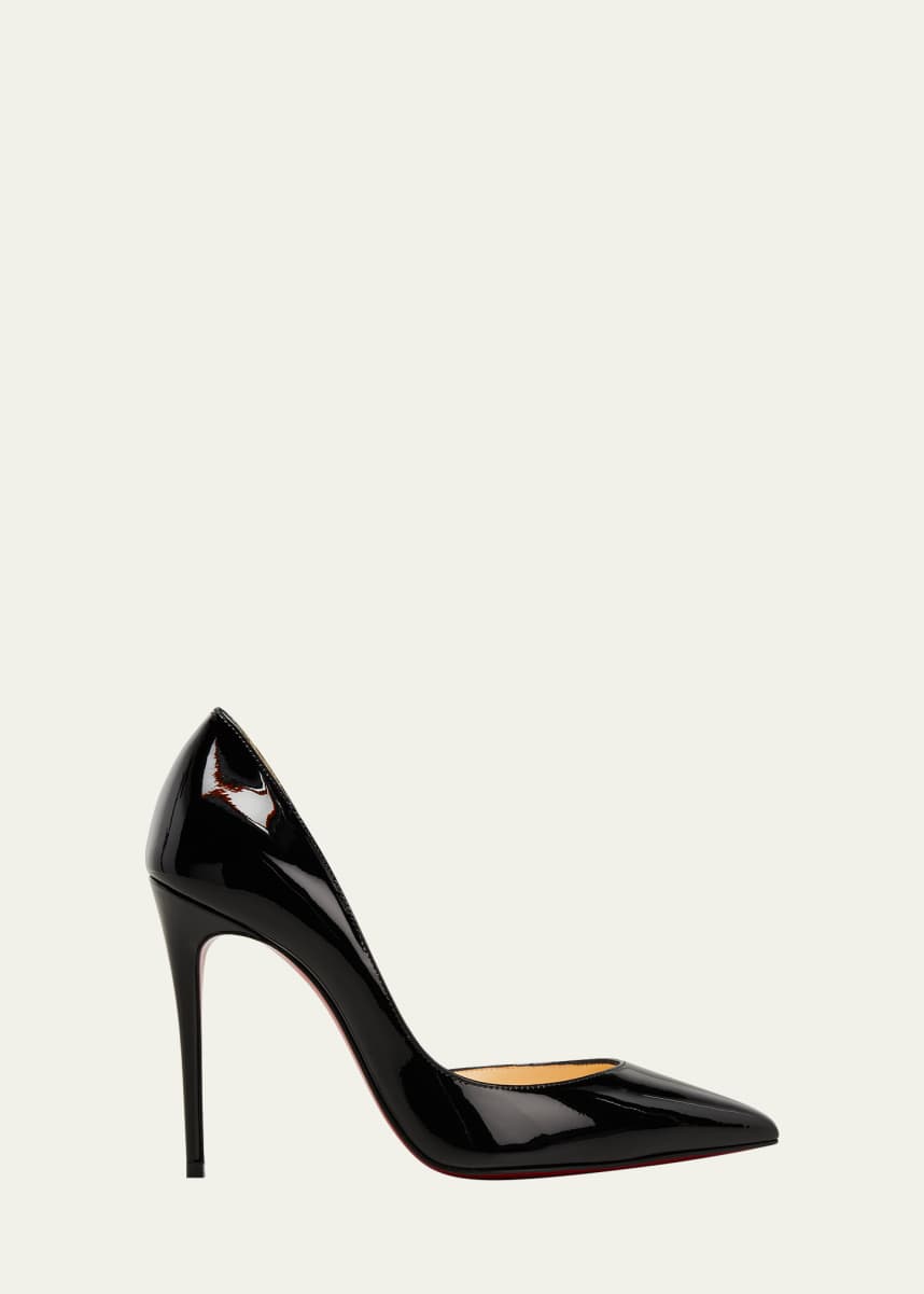Christian Louboutin Iriza Patent Open-Side Red Sole Pump