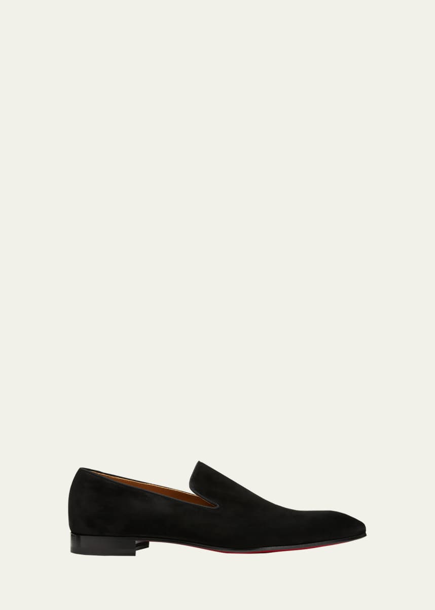 Christian Louboutin Men's Dandelion Velour Slip-On Loafers